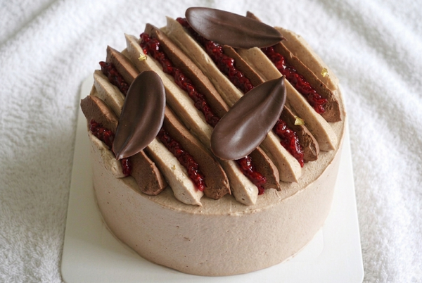 Chocolate Raspberry Chiffon Cake