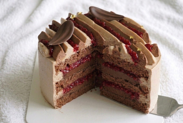Chocolate Raspberry Chiffon Cake